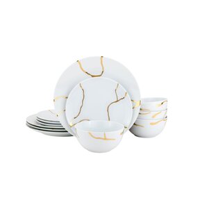 Porseleinen 12-delig Servies Set