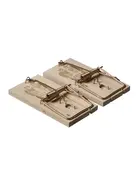 Pièges à souris en bois Edialux - 2 pièces - Efficaces et réutilisables - Combattez les souris