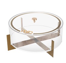 Waterdale Meta Lucite Matzah Box Gold PROMO