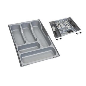 Cutlery tray Adjustable Grey