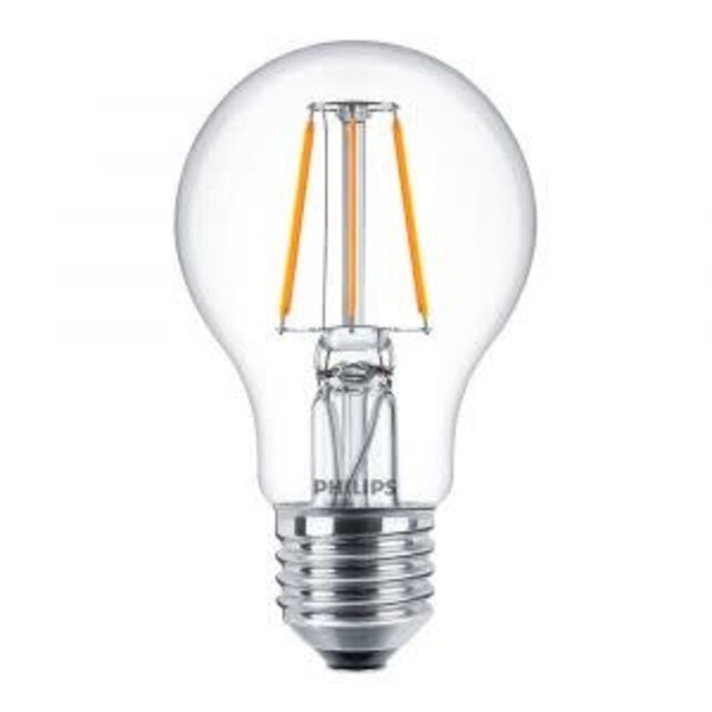 Philips Corepro Ampoule Led E27 Poire Transparente 4,3W 470lm - 827 Blanc Chaud