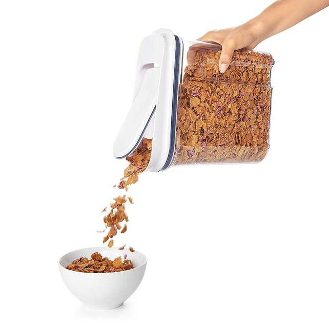 OXO POP Airtight Cereal Dispenser: BPA-Free Food Storage Container with Easy-Pour Spout & Ergonomic Grip