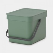 Brabantia Afvalemmer - Sort & Go 6L - Fir Green