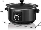 Morphy Richards Slow Cooker – Anbraten und Eintopfen – 3,5 l – Schwarz