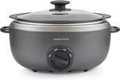 Morphy Richards Sear & Stew Oval 6.5L Slow Cooker Titanium-Gray