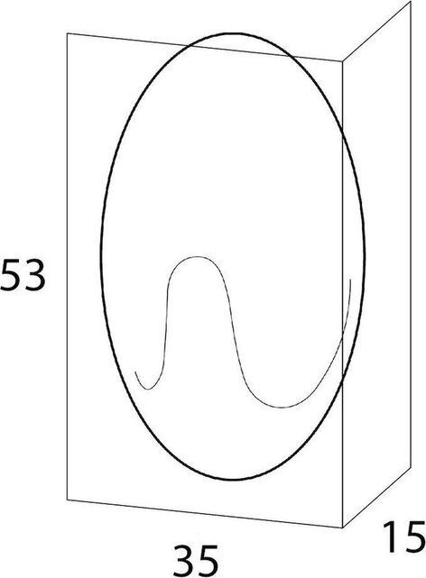 Tiger Baseline Adhesive Hook Oval M White Plastic Set 4 pieces -15x53x35mm