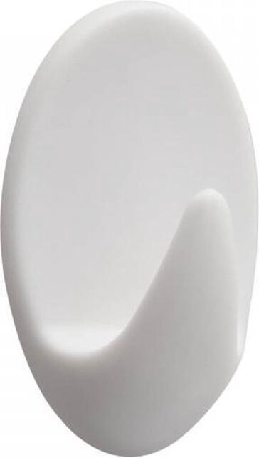 Tiger Baseline Adhesive Hook Oval M White Plastic Set 4 pieces -15x53x35mm
