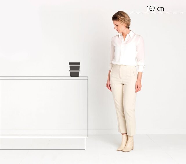 Brabantia Sort & Go Aanrecht Afvalemmer - 3 l - Donkergrijs