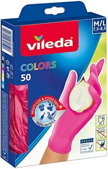 Vileda Einweghandschuhe Farben M/L 50 Stk
