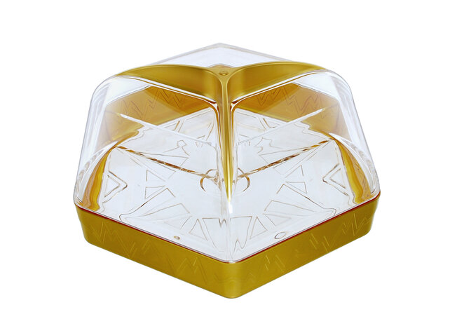 Brilliant Acryl 3-Delige Set Goud Met Deksel  - 21.5 cm