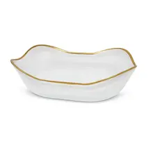 Classic Touch White Alabaster with Gold Rim 16x24cm