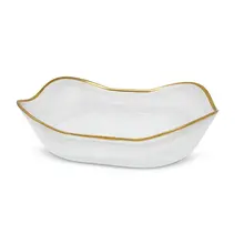 Classic Touch White Alabaster with Gold Rim 16x24cm
