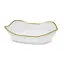 Classic Touch Classic Touch White Alabaster with Gold Rim 16x24cm