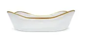 Classic Touch White Alabaster with Gold Rim 16x24cm