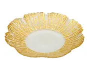 Classic Touch Lot de 4 assiettes en forme de fleur Ø15 cm