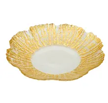 Classic Touch Set of 4 Flower Shaped Plate Ø15 cm