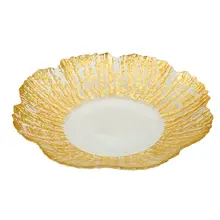 Classic Touch Set of 4 Flower Shaped Plate Ø15 cm