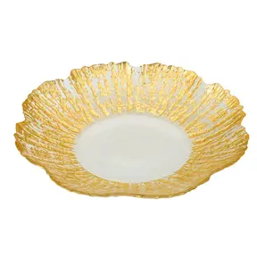 Classic Touch Set of 4 Flower Shaped Plate Ø15 cm