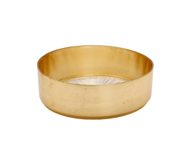 Bol en verre cristal Classic Touch avec bordure dorée 15,5 cm