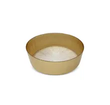 Classic Touch Crystal Glass Salad Bowl with Gold Wall Ø 24cm