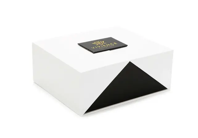 Vivience Gold Bottle Diffuser With Gold Cap And White Flower, "Lily Of The Valley" Scent