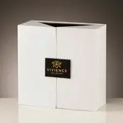 Diffuseur de bouteille en or Vivience avec capuchon doré et fleur blanche, parfum « Muguet »