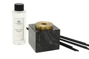 Vivience Black Marble Reed Diffuser, "Lily Of The Valley" Scent