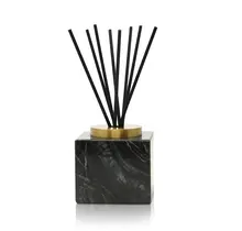 Vivience Black Marble Reed Diffuser, "Lily Of The Valley" Scent