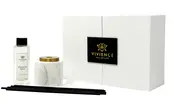 Vivience White Marble Reed Diffuser, "White Flower" Scent