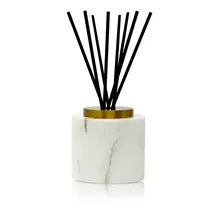 Vivience White Marble Reed Diffuser, "White Flower" Scent