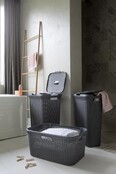 Curver Natural Style Waschbox Anthrazit mit Deckel – 40 l