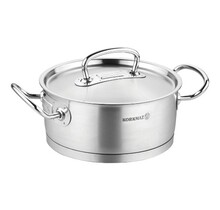 Roestvrijstalen Braadpan, met Deksel, 24cm/4.5L, "Proline" - Korkmaz