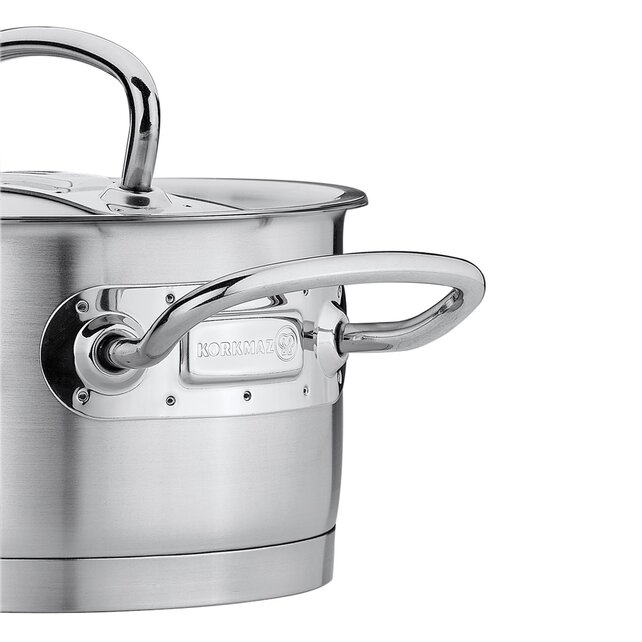 Cocotte en acier inoxydable, avec couvercle, 24 cm/4,5 L, "Proline" - Korkmaz