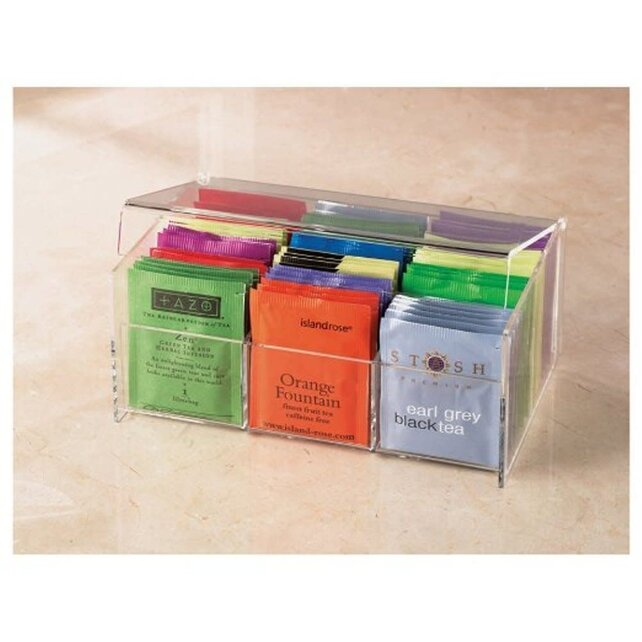 Lillian Acrylic 6 Compartment Tea Holder