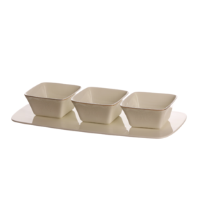 Belmont 3 Pcs Bowl+1Pc Plate