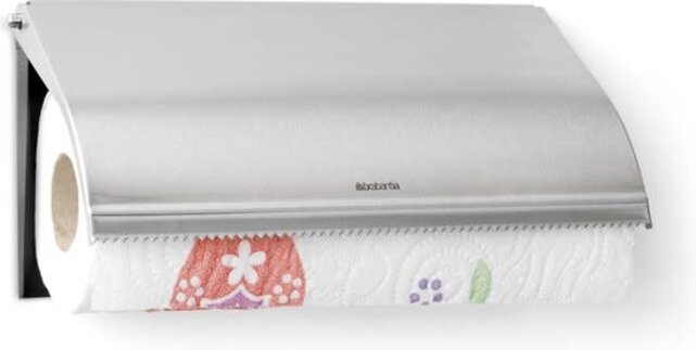 Brabantia Kitchen Roll Holder Wall Mounted - Matt Steel