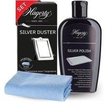 Hagerty Set Silver Polish + Silver Duster Silver Cleaning Cloth