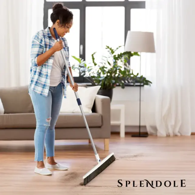 Telescopic Premium Japanese Swivel Broom - Horsehair - 45 cm - Ultra Light Broom 180° Degrees - Angle 45cm - Horse Hair - Brush Sweep Every Spot