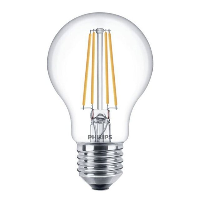 Philips Corepro Ampoule LED E27 Poire Transparente 7W 806lm - 827 Blanc Très Chaud | Remplace 60W