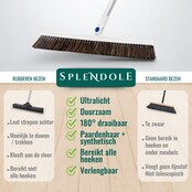 Telescopic Premium Japanse Draaibare Bezem - Rosshaar - 45 cm - Ultralicht