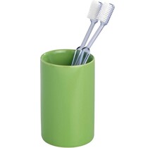 Wenko Gobelet à brosse à dents « Polaris », vert 7,5 x 11,2 x 7,5 cm