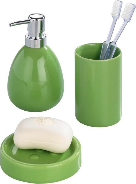 Wenko "Polaris" Toothbrush Tumbler, Green 7.5 x 11.2 x 7.5 cm