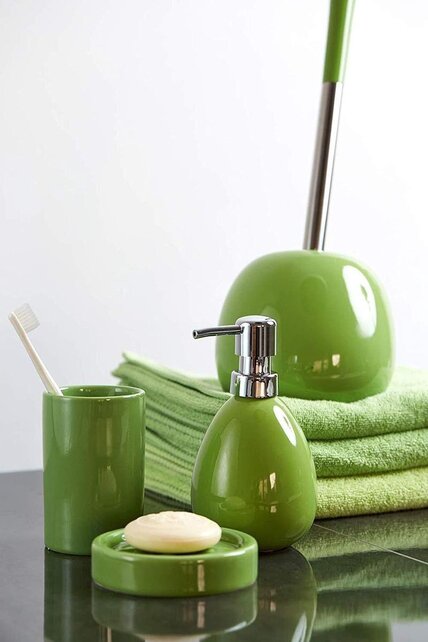 Wenko "Polaris" Toothbrush Tumbler, Green 7.5 x 11.2 x 7.5 cm