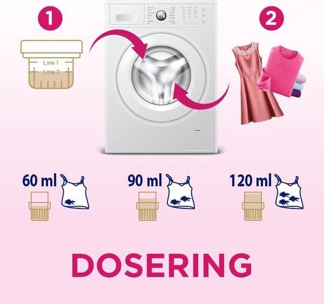 Détergent Woolite pour laine, soie et tissus délicats - 32 cycles de lessive - 1,9 L