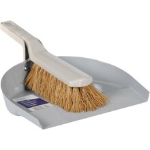 Metal Dustpan with Cocos Sweeper Grey