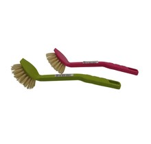 Dishwashing Brush Plastic Round - Red or Olive Green