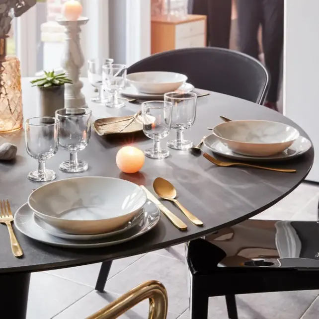 Luminarc Geschirrset Diwali Granit Marmor – 18-teilig