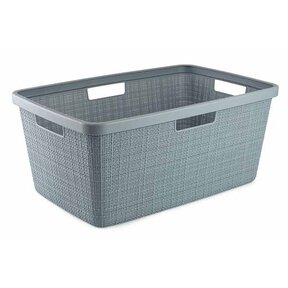 Jute Laundry Basket Smokey Grey 46L