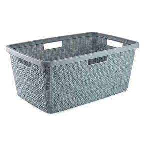 Panier à linge en jute gris fumé 46L