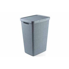 Boîte à Linge en Jute Gris Fumé 58L